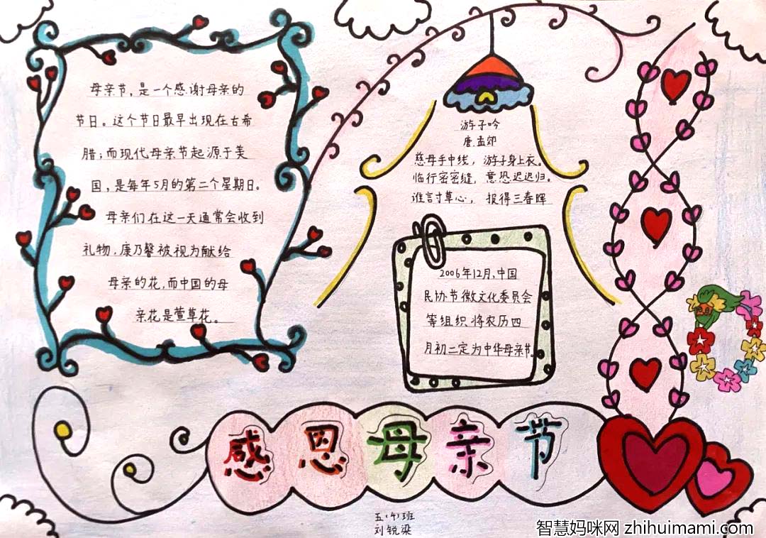浓情五月天，“感恩母亲节”手抄报精选作品（15张）-图7