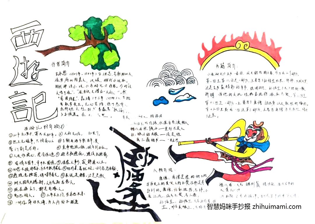 小学六年级西游记手抄报一等奖-图3