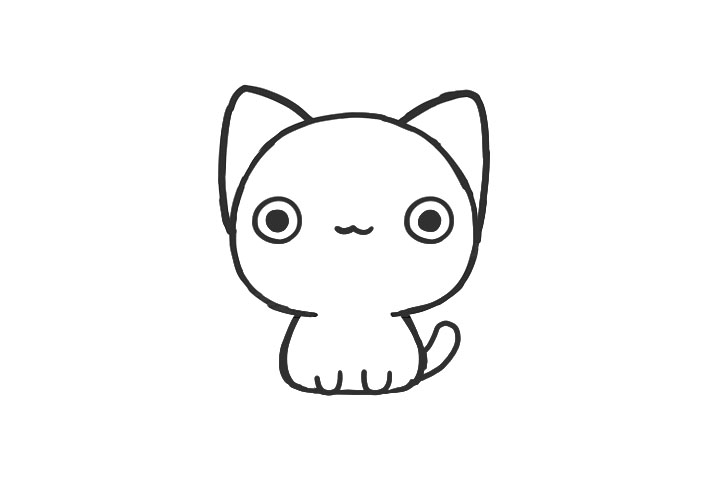可爱暹罗猫怎么画-图5