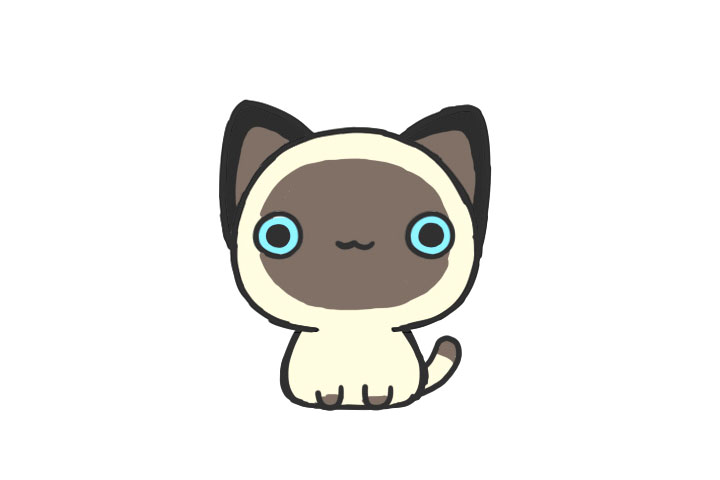 可爱暹罗猫怎么画