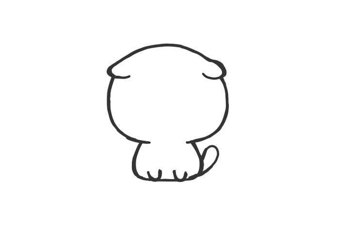 可爱折耳猫怎么画-图4