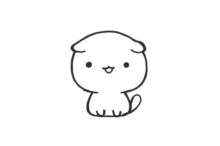 可爱折耳猫怎么画-图5