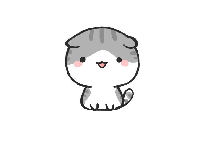 可爱折耳猫怎么画-图8