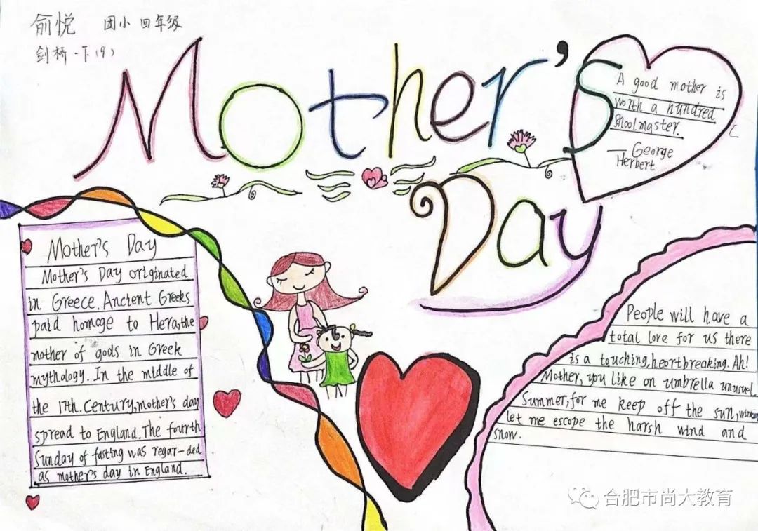 献给妈妈的爱 母亲节手抄报图片-图2