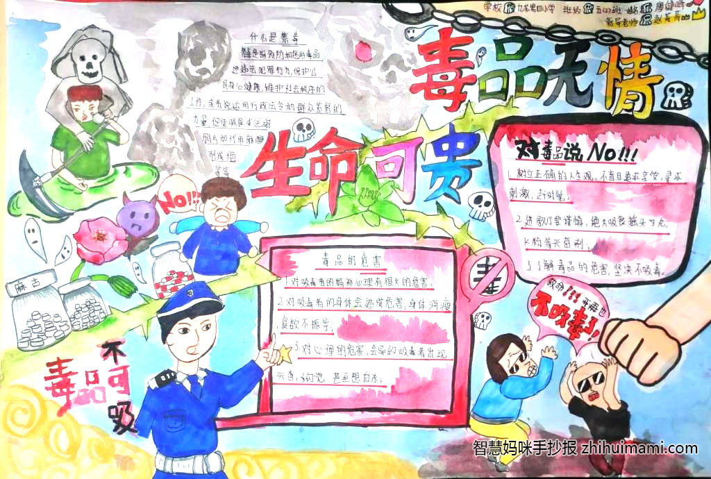 2022中小学生禁毒宣传手抄报一等奖（8张）-图7