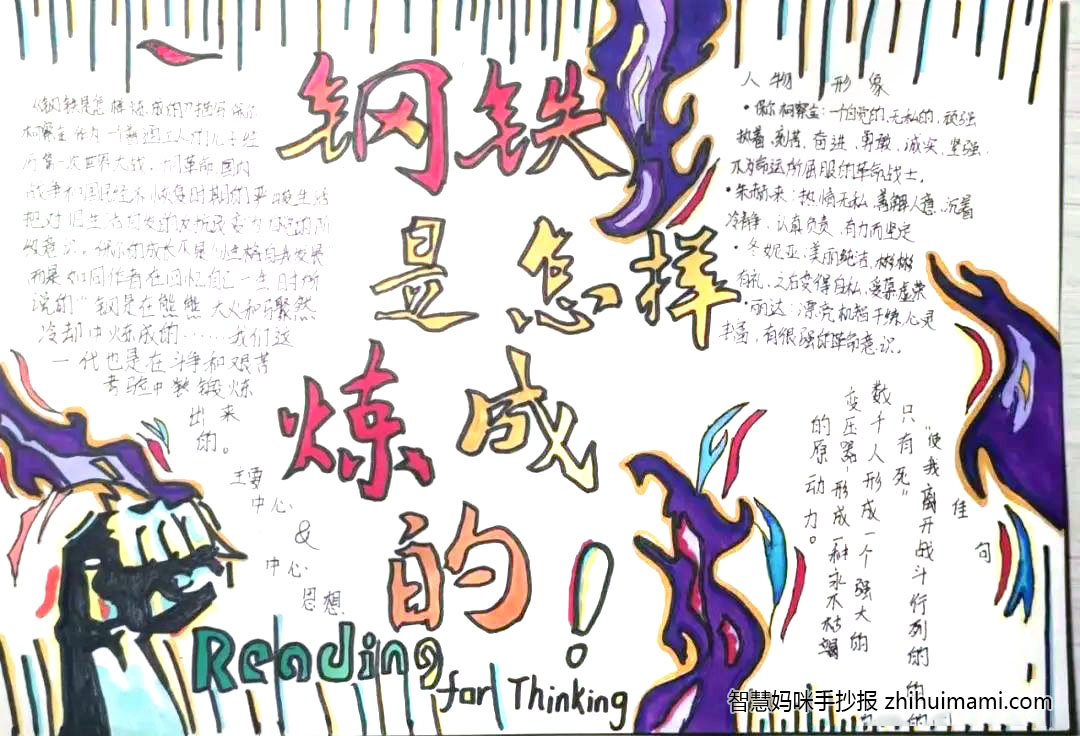 9张钢铁是怎样炼成的手抄报（附章节内容概括）-图5