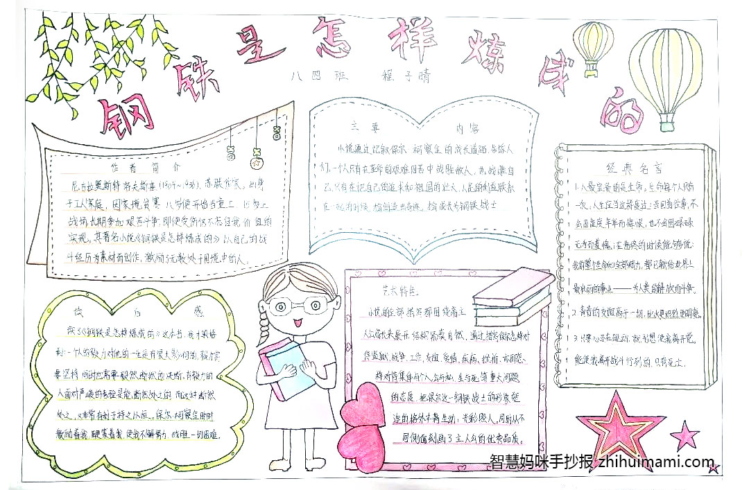 “钢铁是怎样炼成的”主题手抄报（附内容概括）-图1