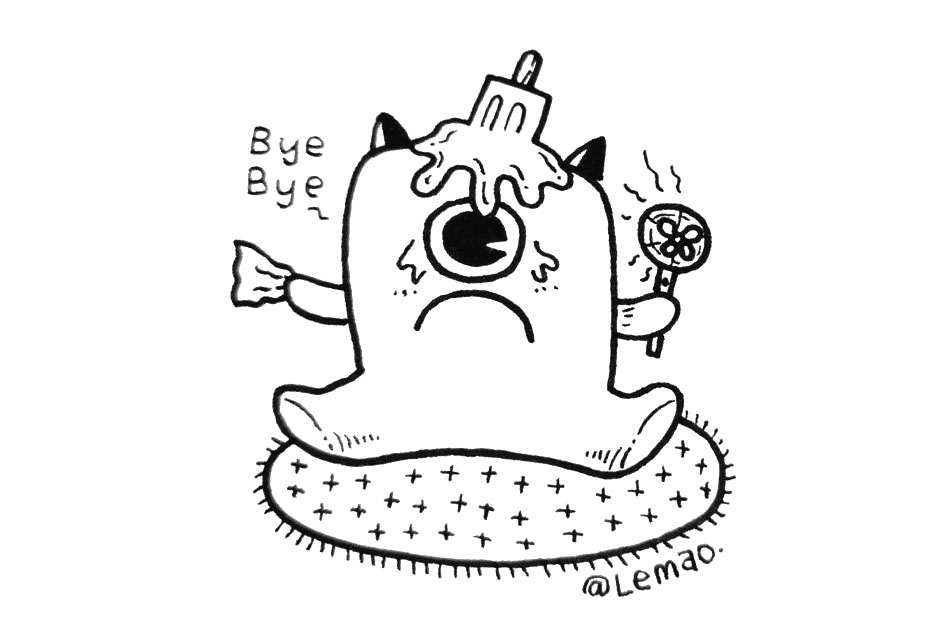 小怪兽的夏天简笔画图片-图7