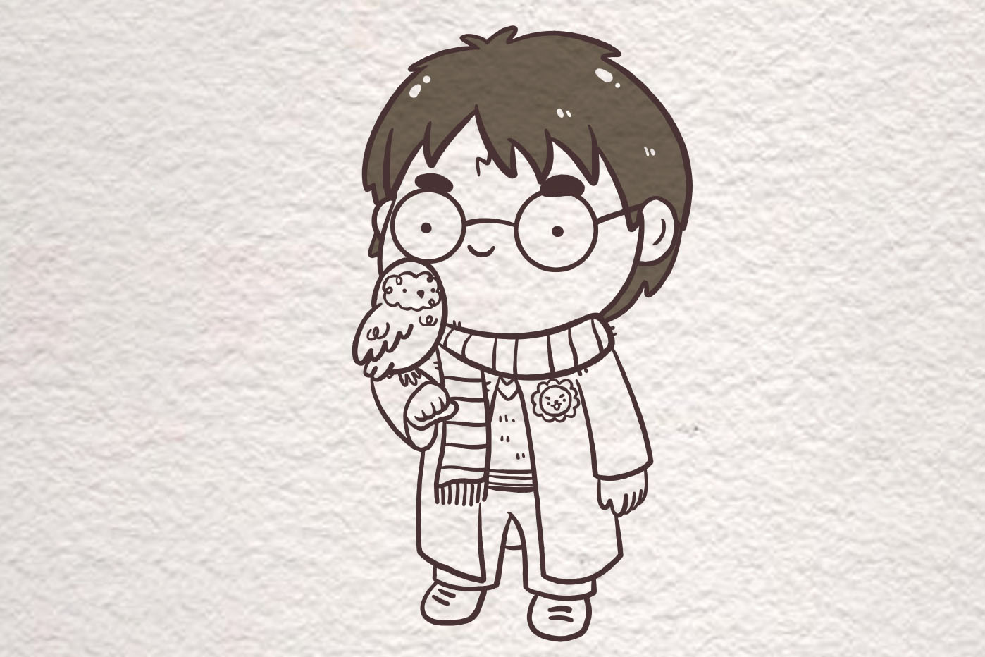 哈利波特简笔画画法步骤-图6