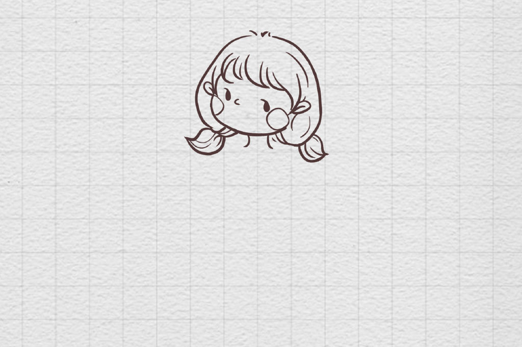 我的美少女妈妈简笔画画法步骤-图2