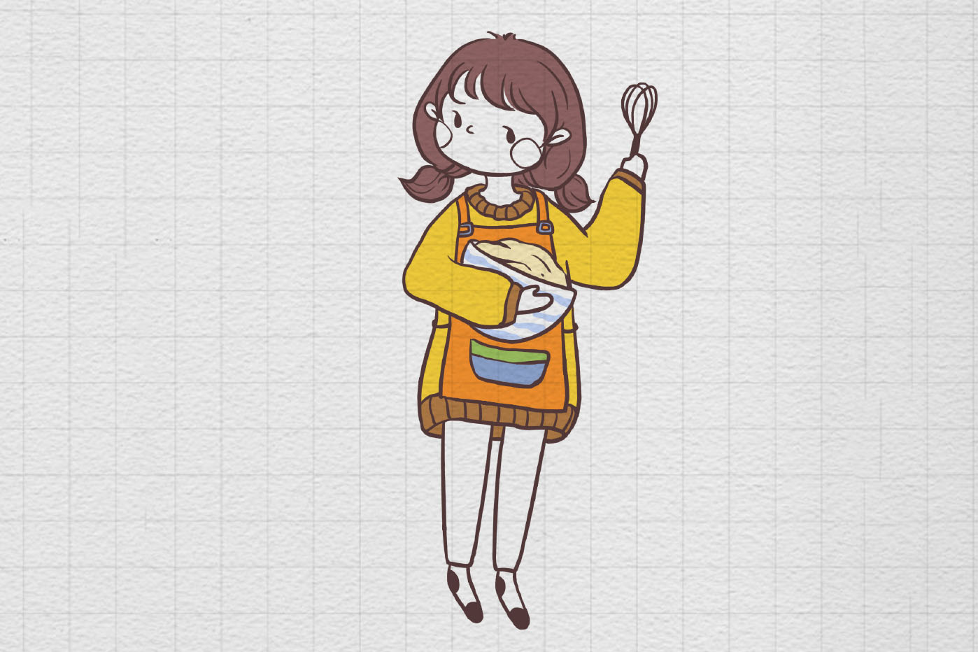 我的美少女妈妈简笔画画法步骤-图8