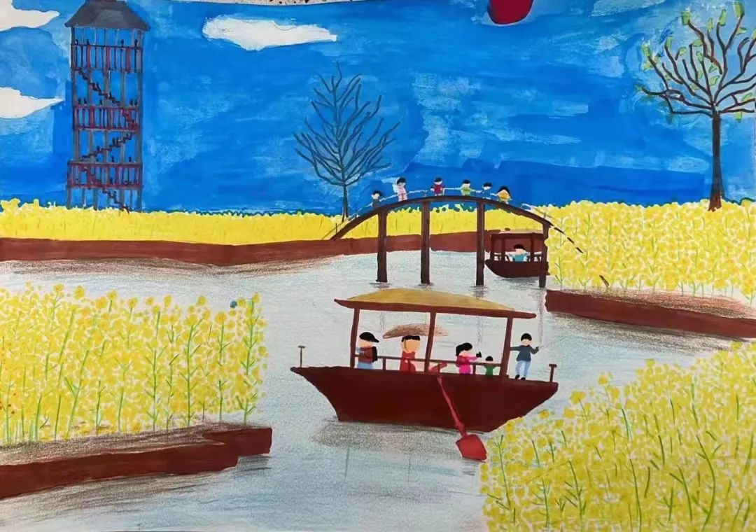 步骤7：舟游花海