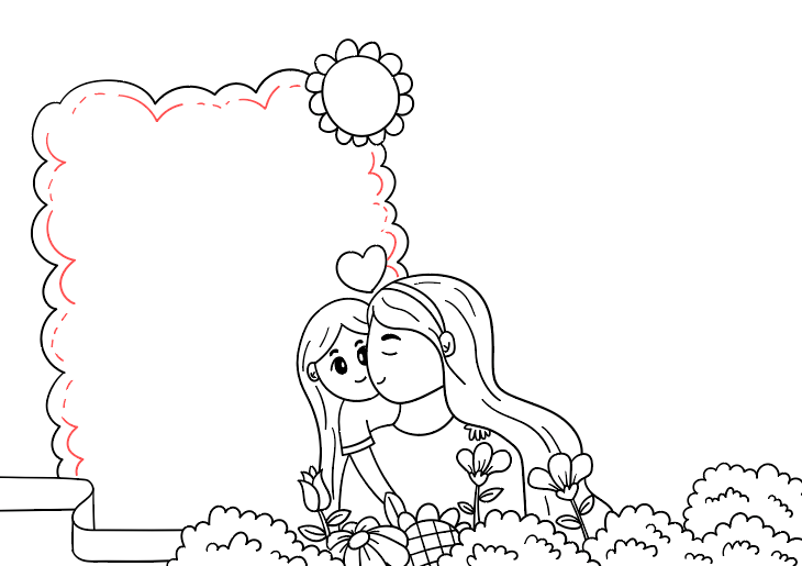 关于母亲节的手抄报绘画教程-图4