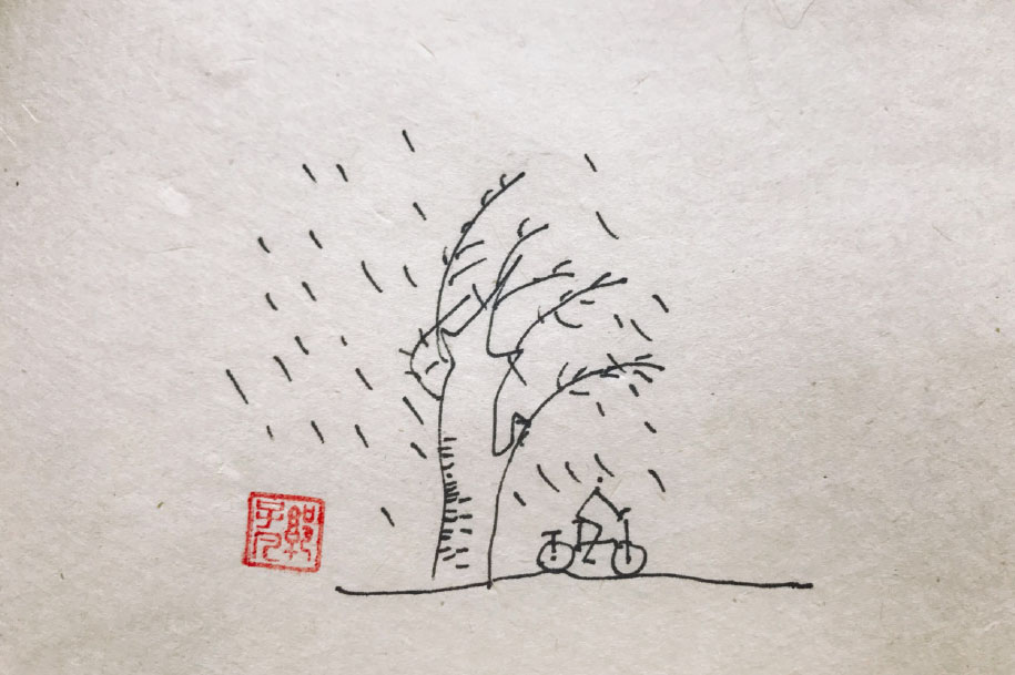 不同季节大树简笔画图片-图8