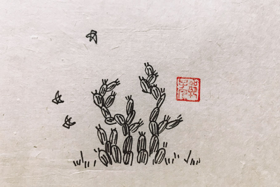 春天大树风景简笔画图片-图1