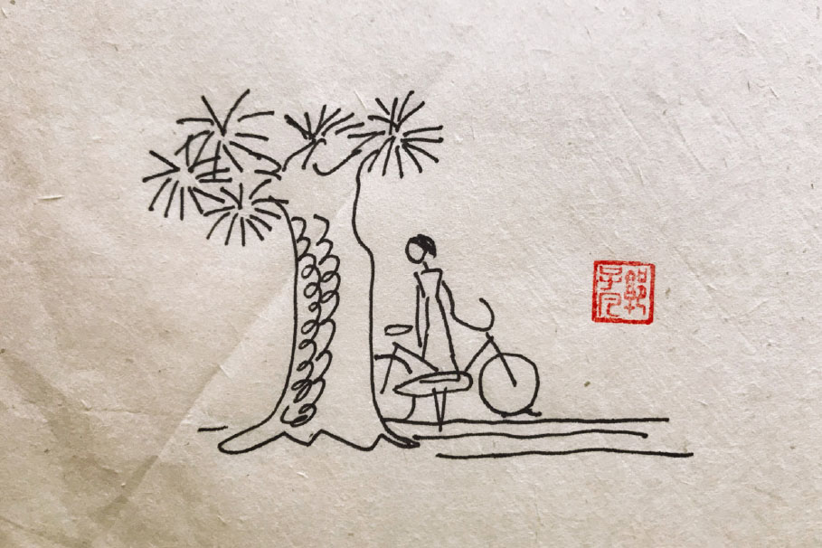 生机勃勃春天风景简笔画图片-图1