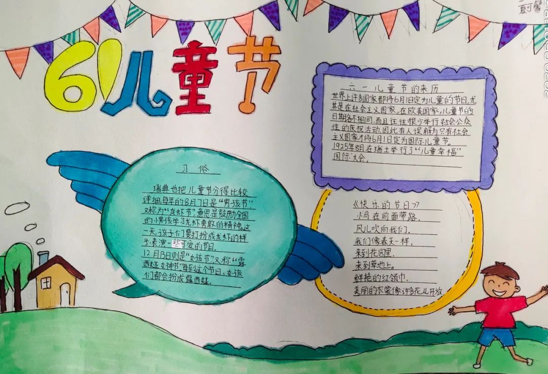 简单好画的六一儿童节手抄报-图4