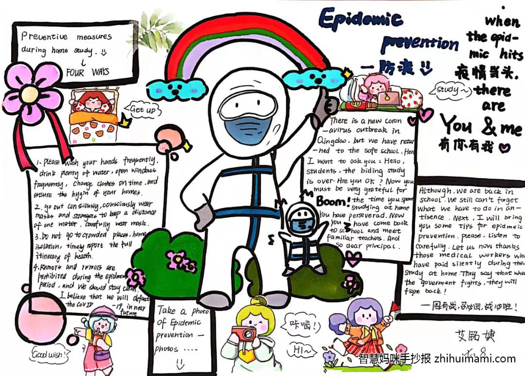 6张漂亮的抗击疫情手抄报一等奖-图2