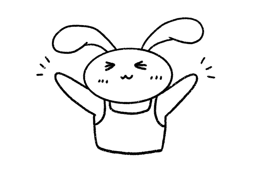 精神抖擞的兔子怎么画-图3