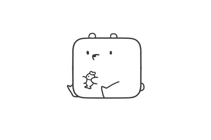 用方块画的可爱北极熊简笔画画法步骤-图4