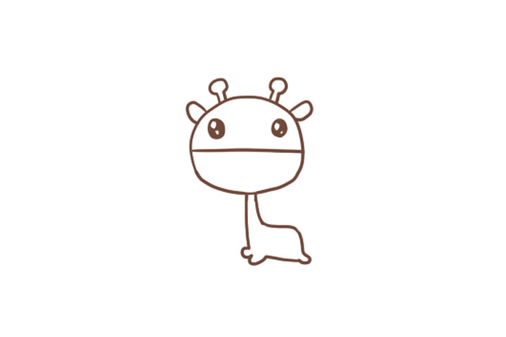 萌萌的Q版长颈鹿怎么画-图8