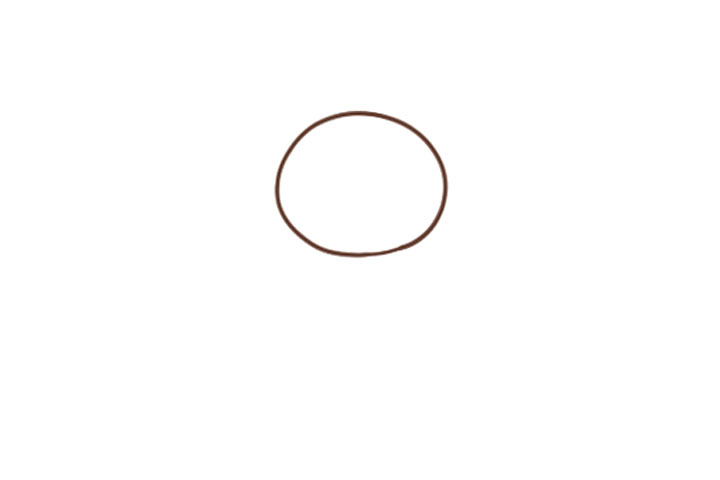 干饭小猪简笔画画法步骤-图1