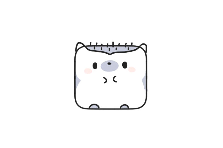 教你用方块画简单的刺猬