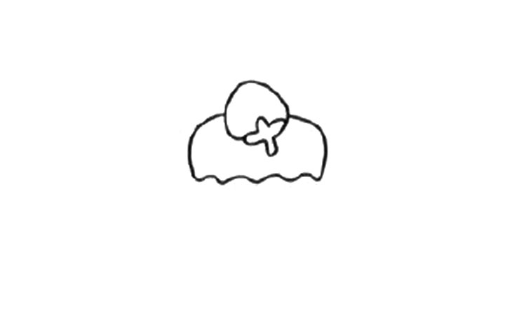 教你画简单的草莓小蛋糕-图3