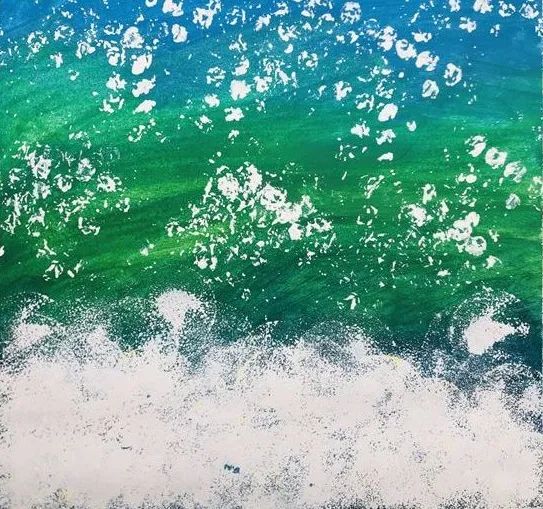 步骤2：用拓印小工具画出纷飞的雪花形状。