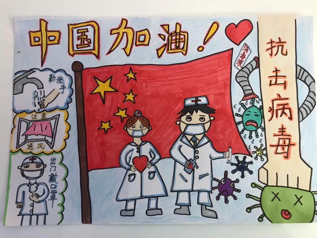 步骤13：《抗击病毒，中国加油！》