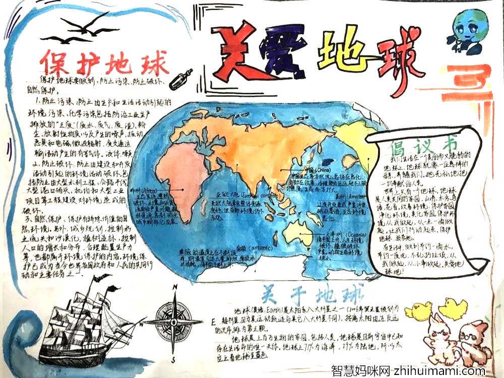 7张非常漂亮的地里学科手抄报-图4
