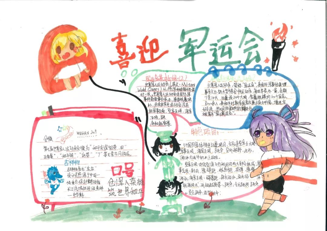 简单漂亮的军运手抄报-图1