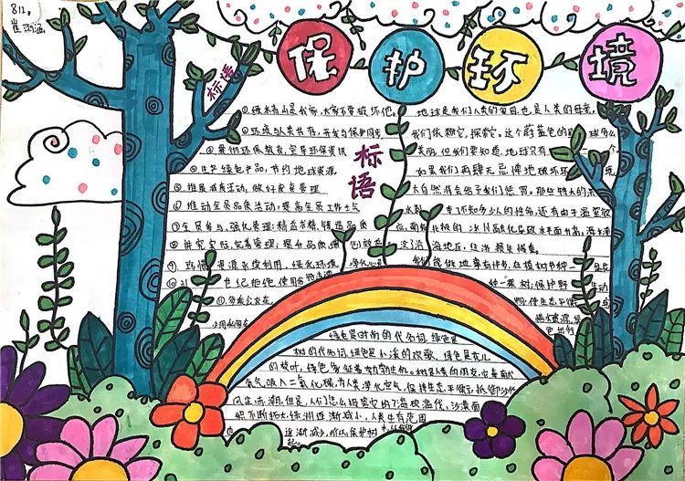 漂亮的绿色环保手抄报-图4