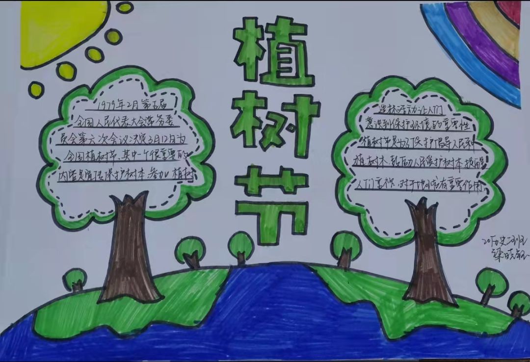 初中植树节手抄报一等奖-图3