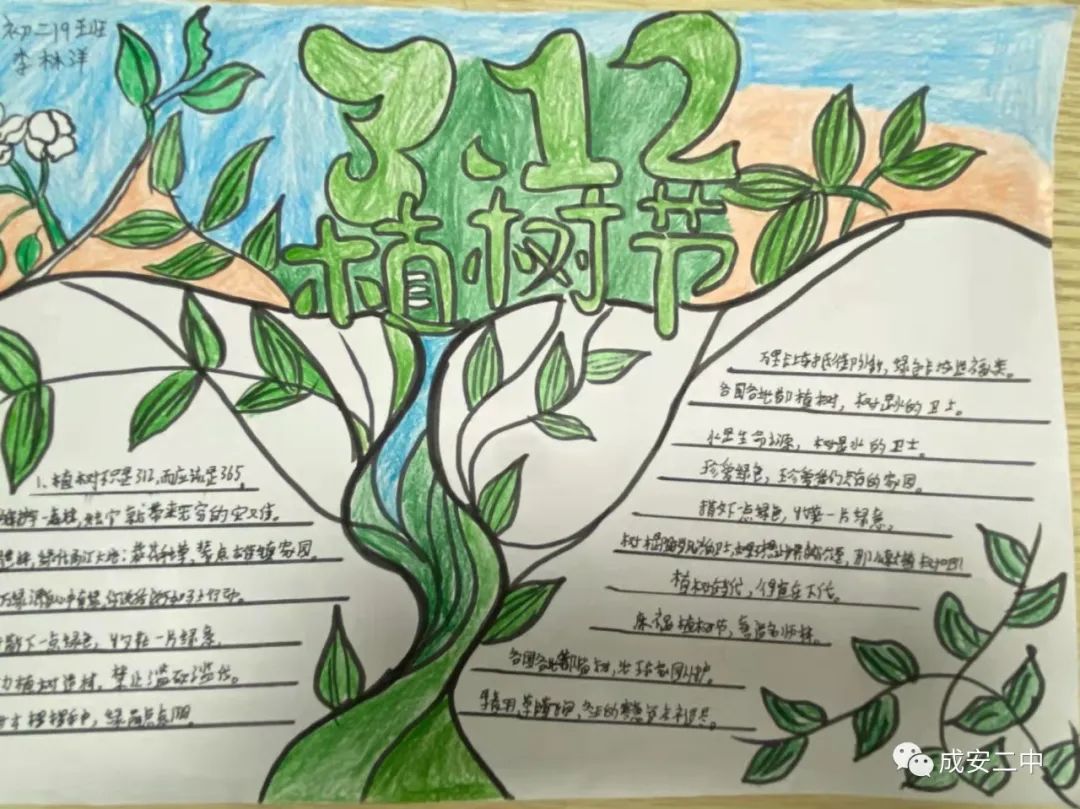 简单漂亮的植树节手抄报-图2