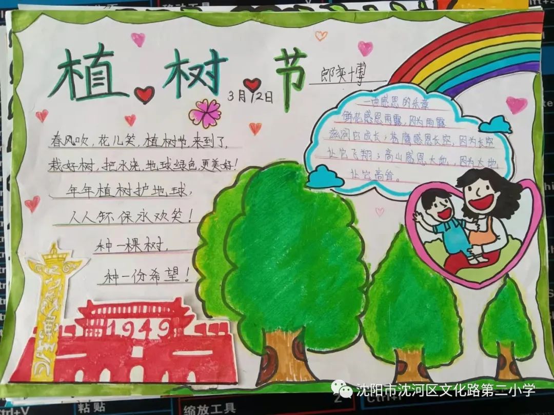小学三年级植树节手抄报-图4