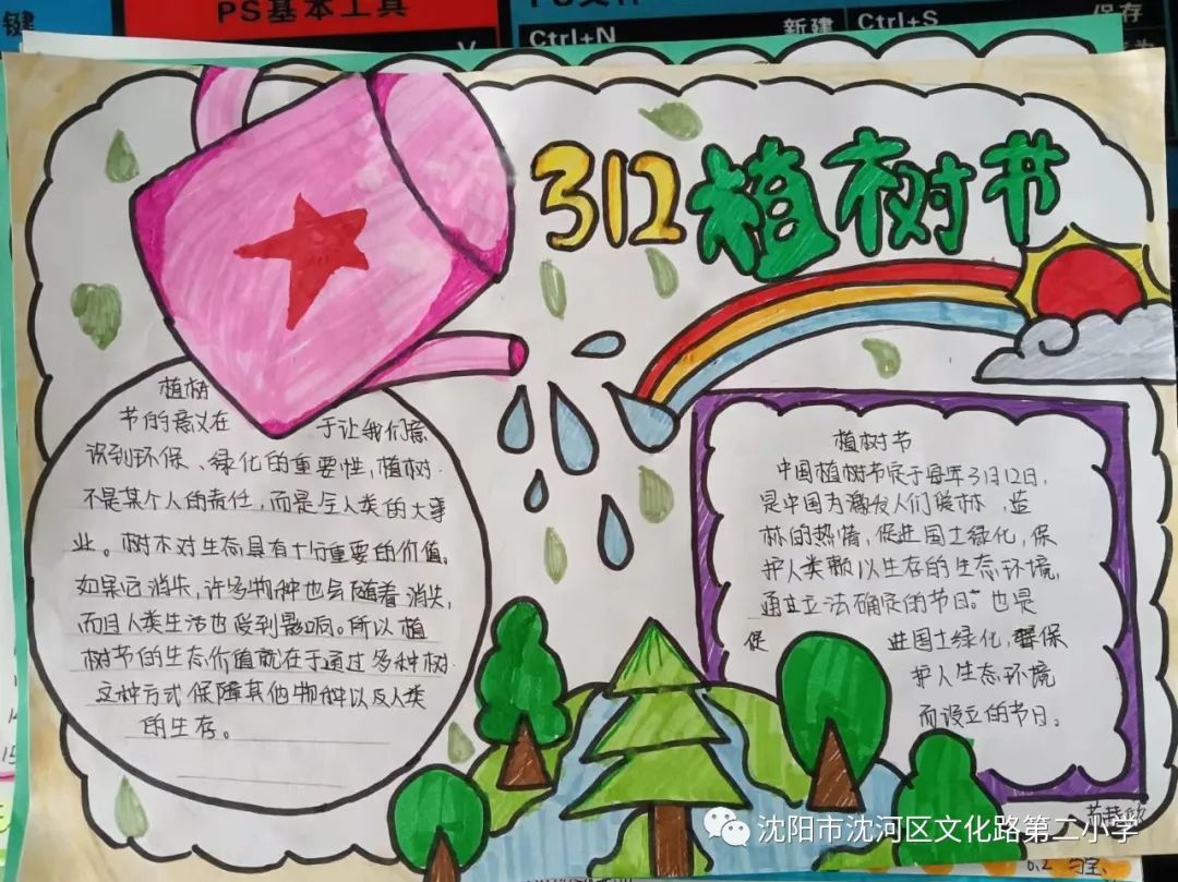 简单漂亮的植树节英语手抄报-图4