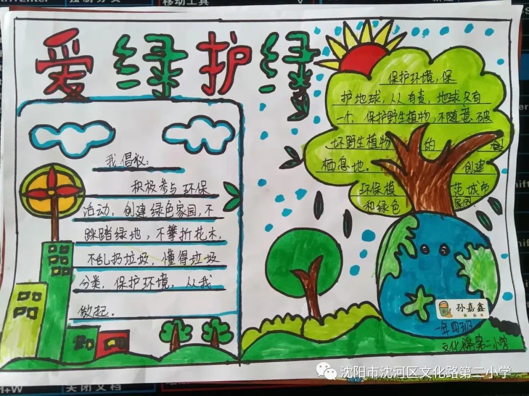 简单漂亮的植树节英语手抄报-图6