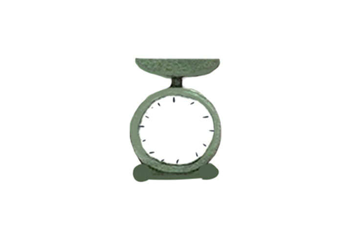 厨房用品简笔画 厨房秤怎么画-图3