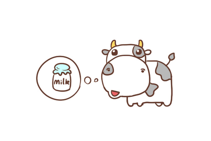 一步一步学画可爱的奶牛