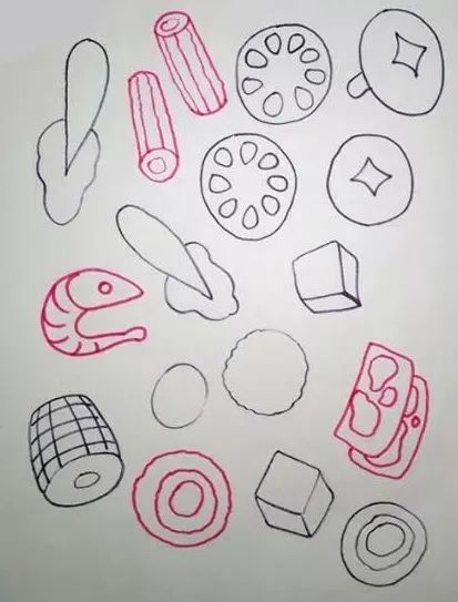 步骤5：在另一张纸上画出喜欢的食材。