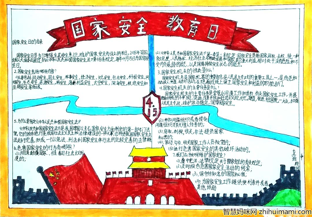 4.15国家安全教育日手抄报6张-图6