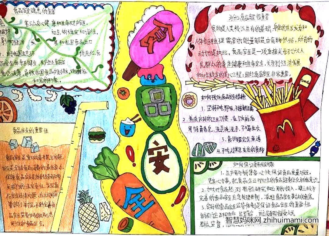 小学生食品安全手抄报6张-图6