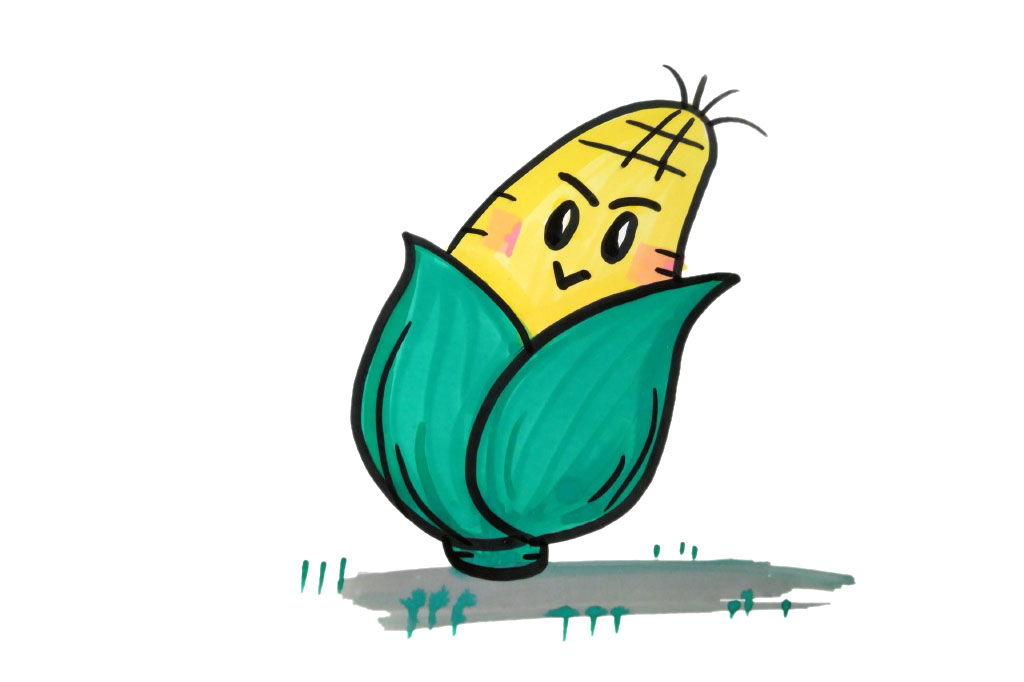 一组可爱的卡通蔬菜简笔画图片-图9