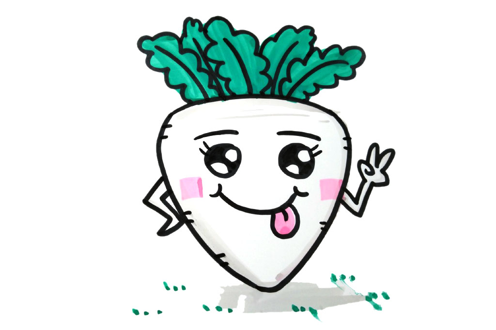 一组可爱的卡通蔬菜简笔画图片-图10