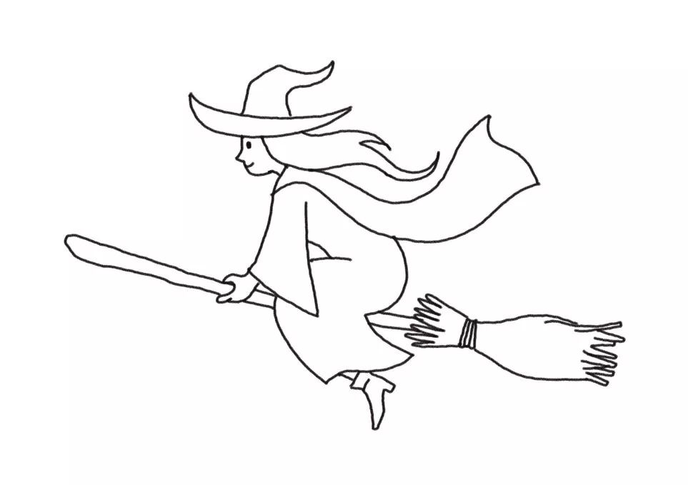 魔法之夜！女巫简笔画教程-图5