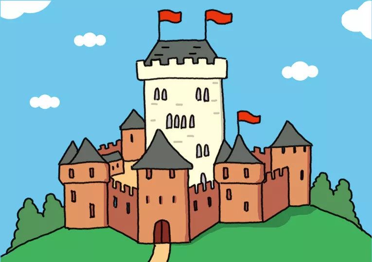 壮观的城堡怎么画