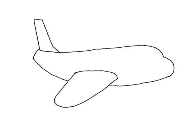 简单的飞机简笔画画法步骤-图3