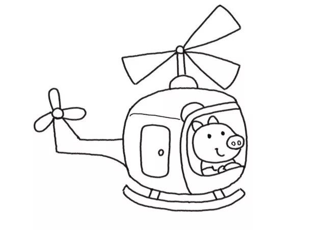 可爱的直升机简笔画画法步骤-图6