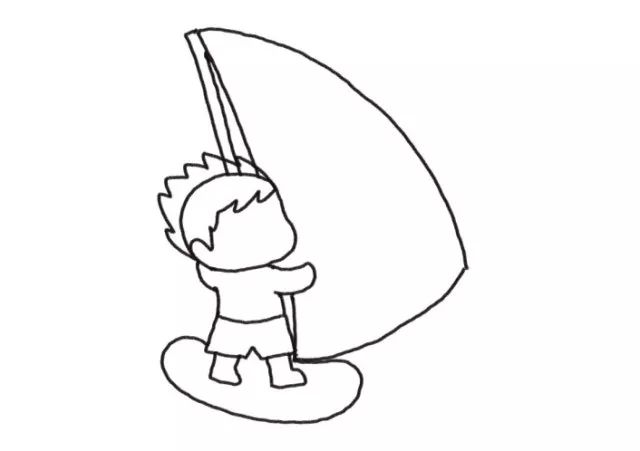 好玩的帆船运动简笔画画法-图4